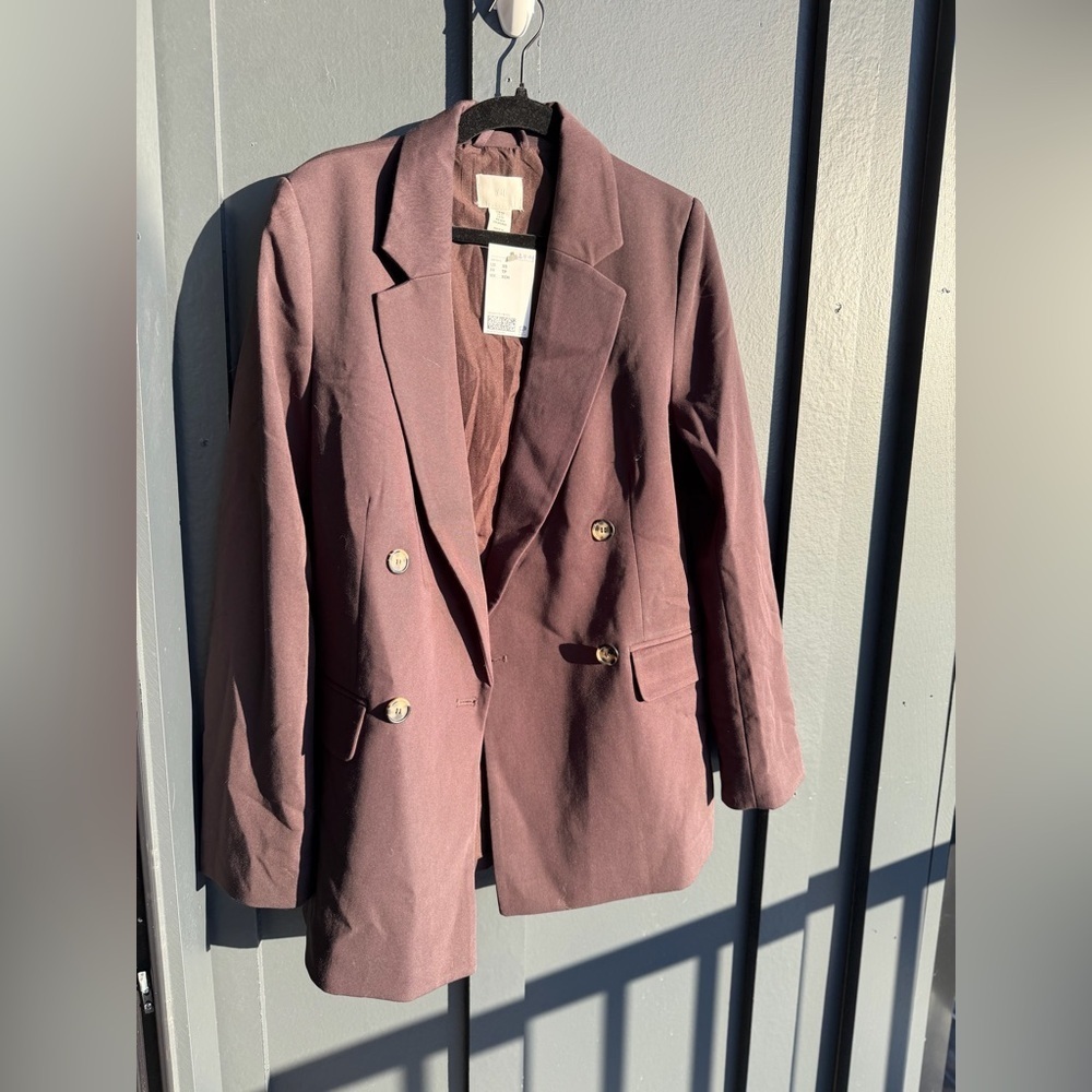 Elegant Brown Double-Breasted Women's Blazer & Wrap Skort NWT - Picture 9 of 14